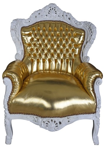 Poltrona barocco oro - poltrona, braccioli