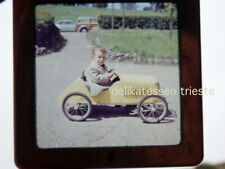 MACCHININA A PEDALI vecchia diapositiva 6x6 slide pedal car toy FOTO 3 vintage
