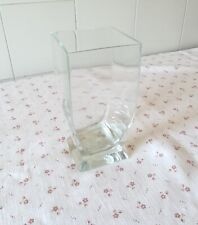 Vaso in vetro design Danimarca quadrato trasparente per fiori recisi