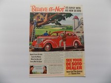 LIFE 1938 PRINT AD DESOTO EDDIE CANTON MOVIE STAR RED LOW PRICED