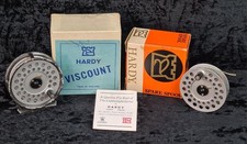 Mulinello da pesca vintage resistente viscount e bobina di ricambio in scatole