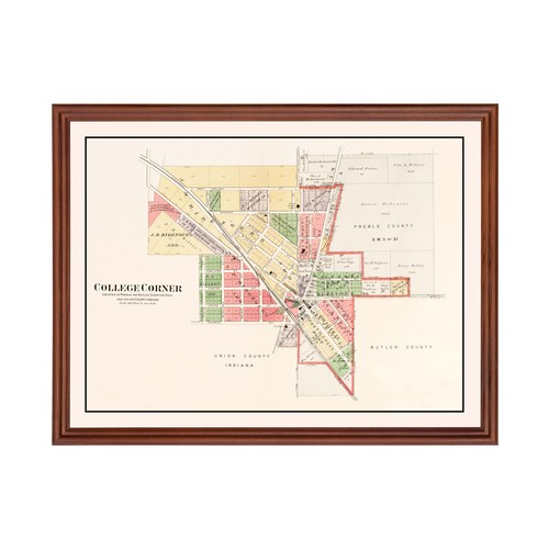 Vecchia mappa dell angolo - mappa, dell'angolo