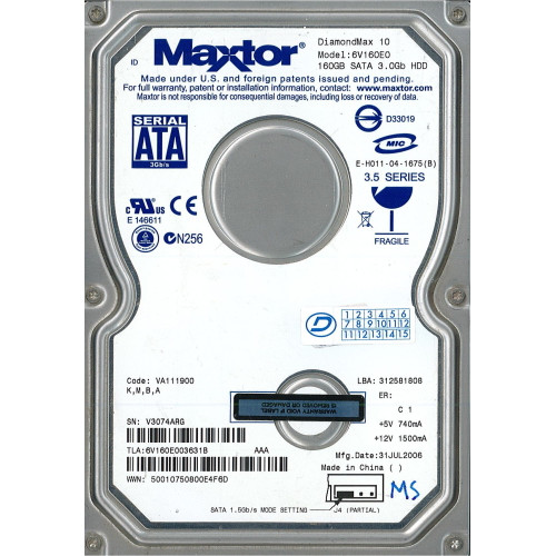 Hard disk hdd sata 160gb - sata,