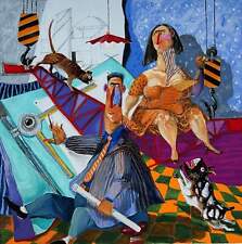 L'Ingegnere Pino Procopio Opera Quadro SERIGRAFIA Firmata Numerata Pop Art 47x47