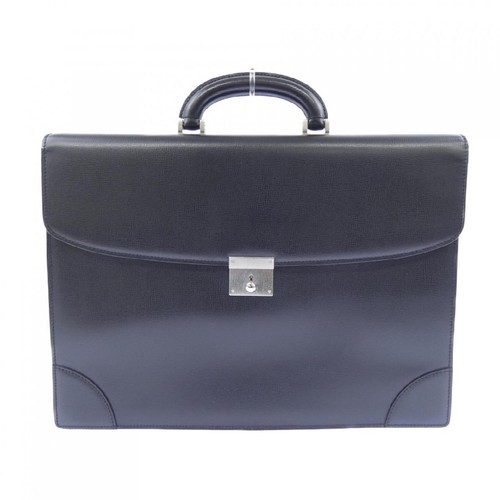 Valextra black leather - black, bag