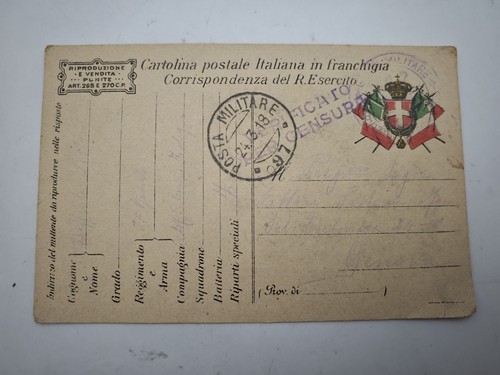 Cartolina franchigia regio - cartolina,