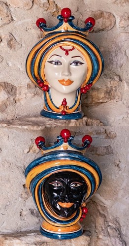 Vaso testa moro - vaso, di