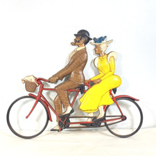 Bicicletta tandem metallo arte