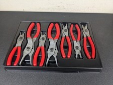 #bm385 Snap-on Tools SRPC107 (Red) 7pc Convertible Snap Ring Pliers Set USA