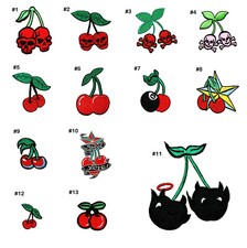 Toppa teschio frutta ciliegia