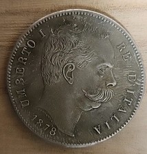 5 lire 1878 Umberto I Regno
