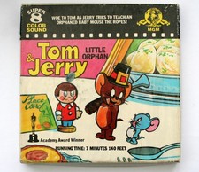 Rare Tom & Jerry "The Little Orphan" Super 8 Colour & Sound Cine Film 140ft 1979