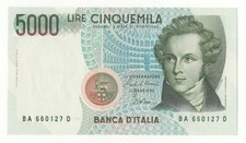 5000 LIRE BELLINI DECR 4