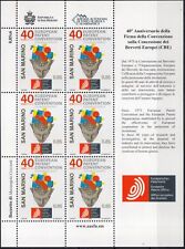 2013 San Marino 40° Brevetti MNH** Foglietti
