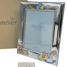 Cornice in argento Made in Italy per bimbo 20x25cm Arredamento Cameretta Bambini