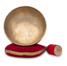 Campana Tibetana 7 Metalli Grande Meditazione 30cm 2800g Set Battacchio Cuscino