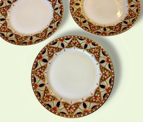Antique english imari plates - english,