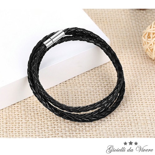 Braccialetto bracciale cuoio - braccialetto,