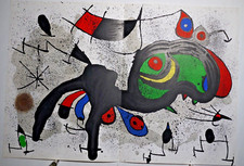 Jean Miro, litografia, Derriere le Miroir #193-4 / copertina (1971) 15 x 22 pollici