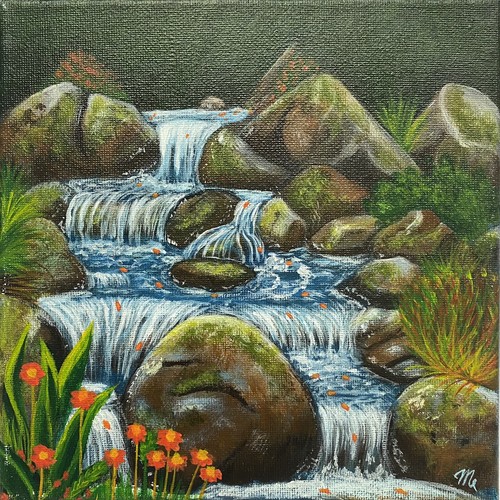 Fiume roccioso quadro - fiume,