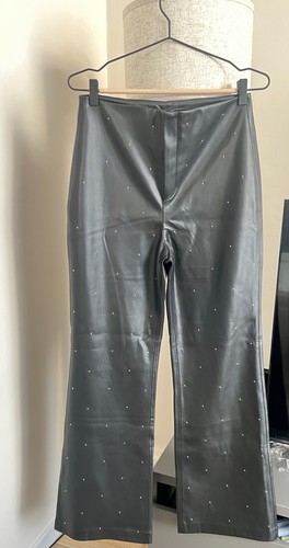 Pantalone nero pelle - nero, in