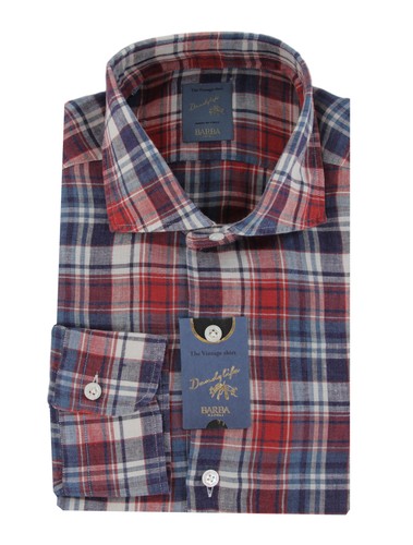 Barba napoli rosso plaid - napoli,