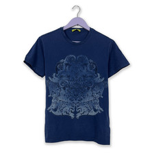 T shirt Versace blu in cotone