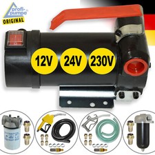 POMPA TRAVASO GASOLIO 12V 24V 230V CON PISTOLA – KIT RIFORNIMENTO DIESEL