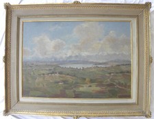 Carlo AIMETTI (Bisuschio 1901-Milano 1987) Paesaggio del Lago Ceresio anno 1947