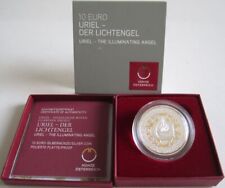 Austria 10 Euro 2018 Angeli Custodi Uriel 1/2 Oz Argento Proof