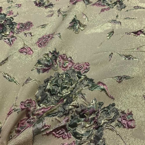 Tessuto broccato verde - verde, salvia