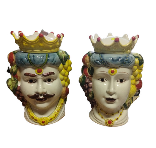 Vaso porcellana testa moro - vaso, di