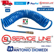 ✅SERVICE LINE TUBO ARIA COMPRESSA FLESSIBILE SPIRALE PER COMPRESSORE 5-10-20 MT