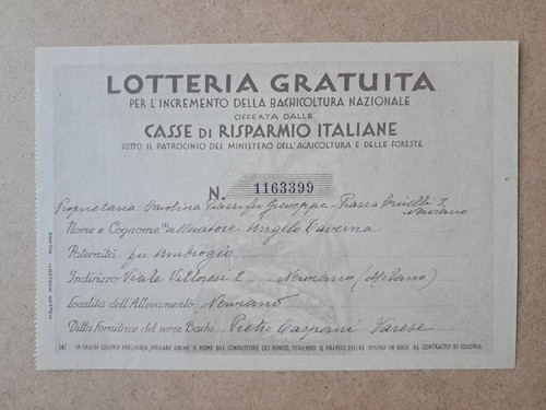 Biglietto lotteria pro - biglietto,