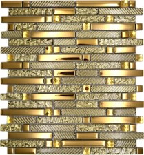 Rivestimento Muro Oro Decorazione Murale Cucina Parete Mosaico 86-0107_F 10