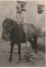 B4 - Foto Photo Fotografia Anni 60 - Donna a cavallo