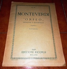 MONTEVERDI ORFEO SINFONIE E
