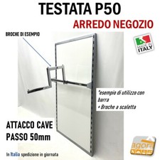 PANNELLO ESPOSITIVO CAVE P50 ATTREZZATURA ARREDO NEGOZIO 60CM PORTA BARRE GANCI