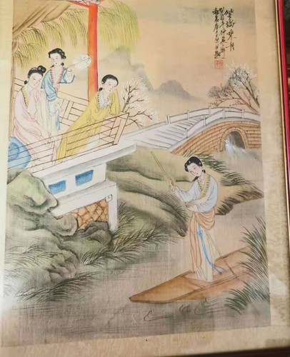 Antico quadro cinese dinastia - quadro, cinese,