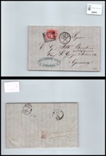 Storia postale Regno VEII da Livorno a Genova sassone 20