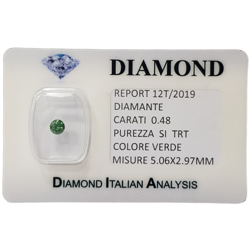 Diamante round verde - verde, 0.48