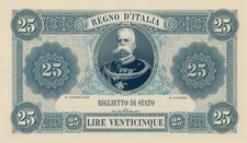 Lire 25 Regno d'Italia -