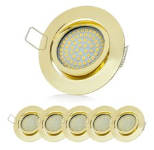 Faretti da incasso 105 pezzi + led inclusi 5w in ottone dorato