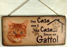 Cartello targa GATTO ROSSO
