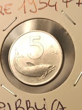 ITALIA 5 LIRE 1954 DELFINO  Repubblica Italiana  QFDC