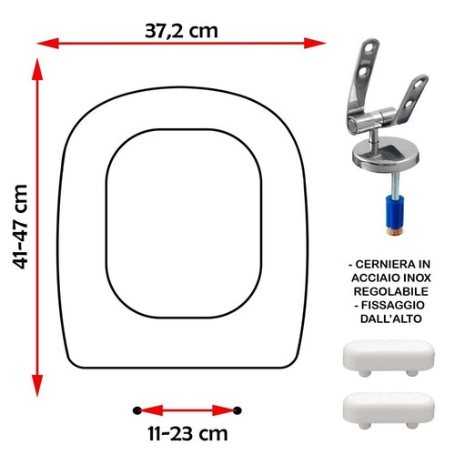 Sedile copriwater compatibile - sedile,