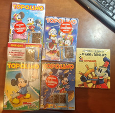 FRANCOBOLLI METALLICI 90 ANNI TOPOLINO - BLISTERATI CON FUMETTO + RACCOGLITORE