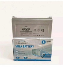 Batteria 200ah 12volt per kit fotovoltaico pannelli energia solare camper nautic