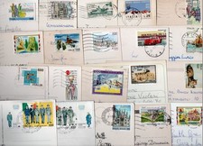 LOTTO - 50  CARTOLINE CON FRANCOBOLLI COMMEMORATIVI ITALIA  - vedi foto