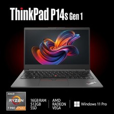 Lenovo ThinkPad P14s Gen 1 Ryzen 7 16 GB 512 GB SSD Radeon Vega Win 11 computer portatile